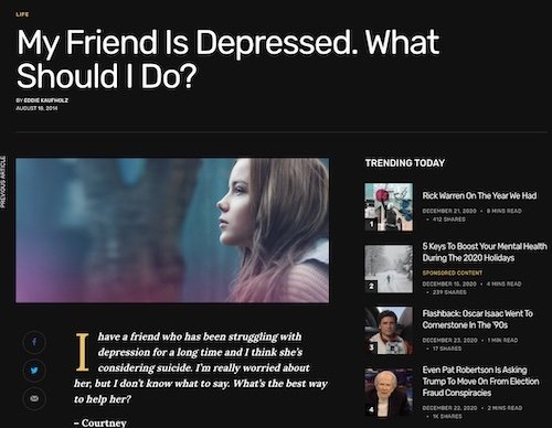 My friend is Depressed. What should I do?