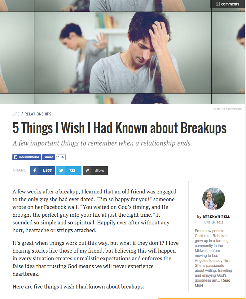 5 Things I Wish I Had Known About Breakups