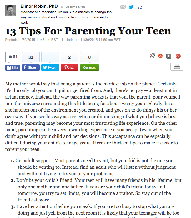 13 Tips For Parenting Your Teen