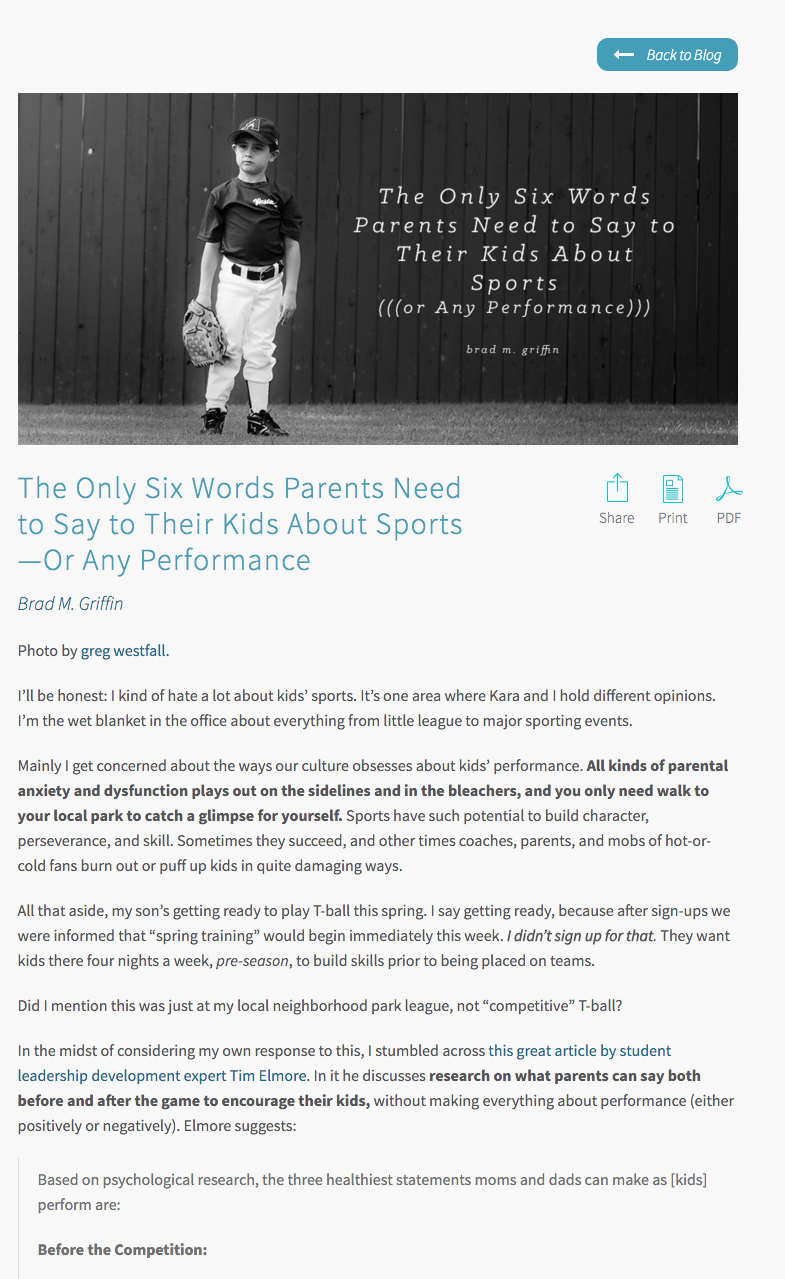 The Only Six Words Parents Need to Say to Their Kids About Sports—Or Any Performance