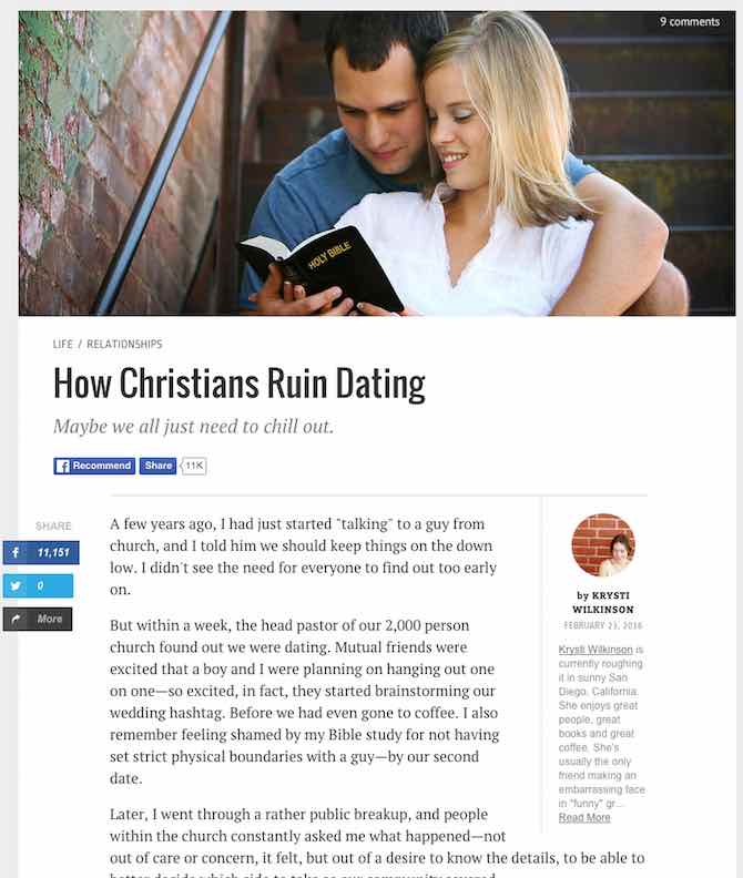 How Christians Ruin Dating