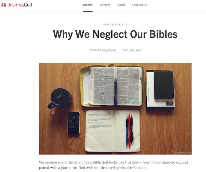 Why We Neglect Our Bibles