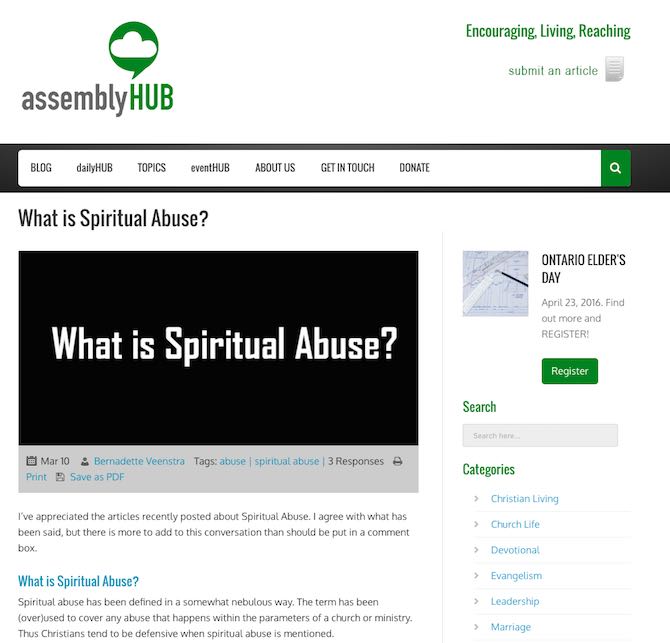 What is Spiritual Abuse?