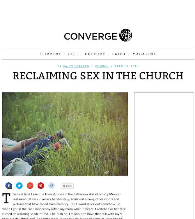 Reclaiming Sex in the Church