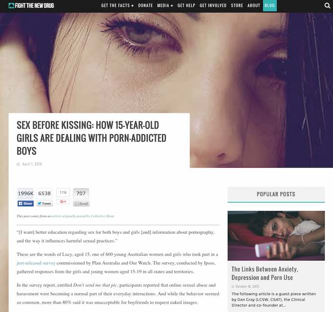 SEX BEFORE KISSING: HOW 15-YEAR-OLD GIRLS ARE DEALING WITH PORN-ADDICTED BOYS