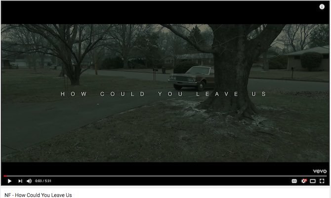 Great Music Video: NF: How Could You Leave Us