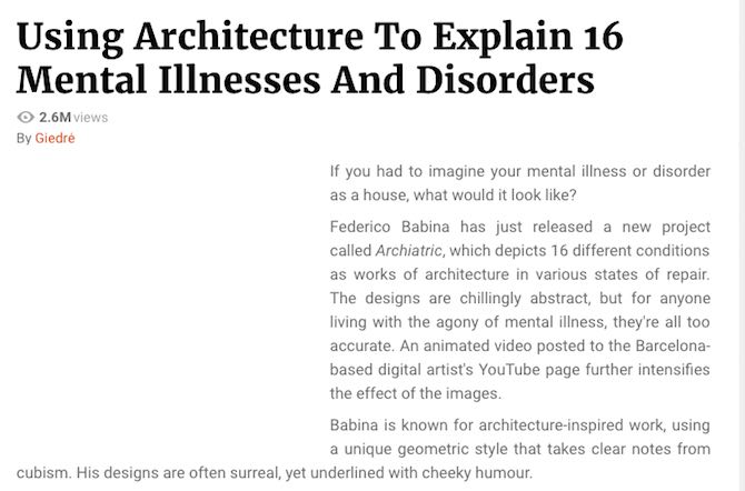 Using Architecture To Explain 16 Mental Illnesses And Disorders