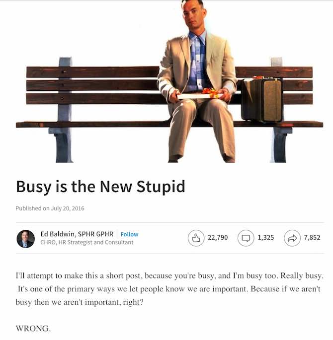 Busy is the New Stupid