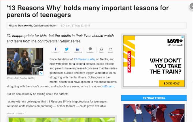 ’13 Reasons Why’ holds many important lessons for parents of teenagers