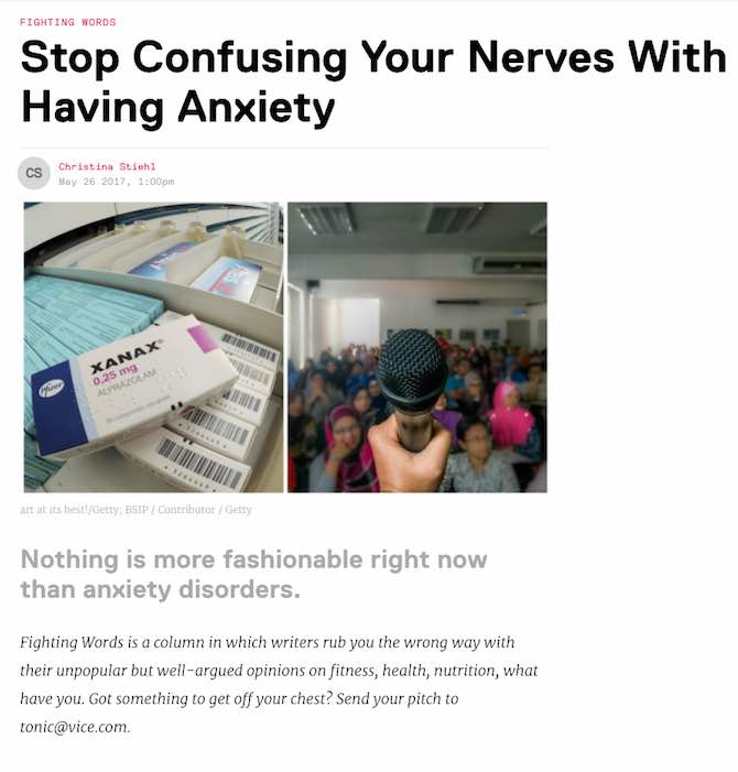 Stop Confusing Your Nerves With Having Anxiety