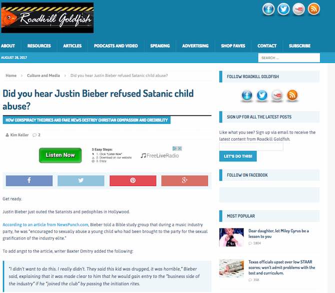 Did you hear Justin Bieber refused Satanic child abuse?