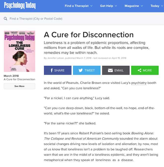 A Cure for Disconnection