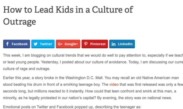 How to Lead Kids in a Culture of Outrage