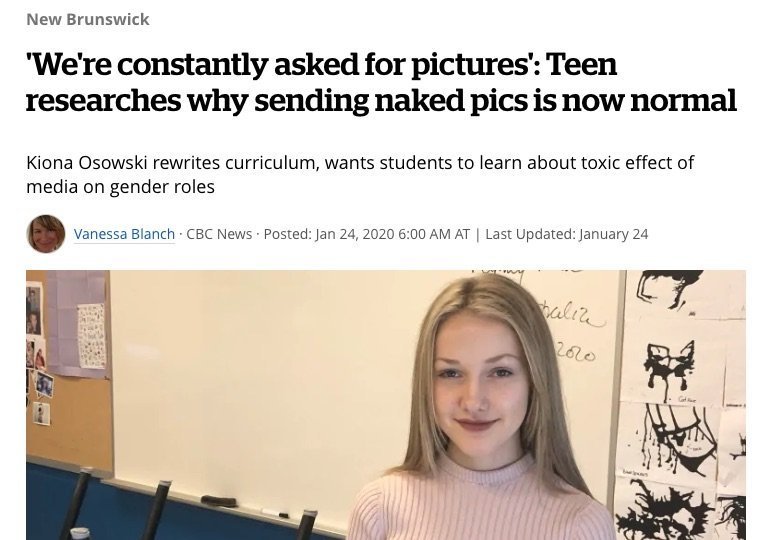 ‘We’re constantly asked for pictures’: Teen researches why sending naked pics is now normal