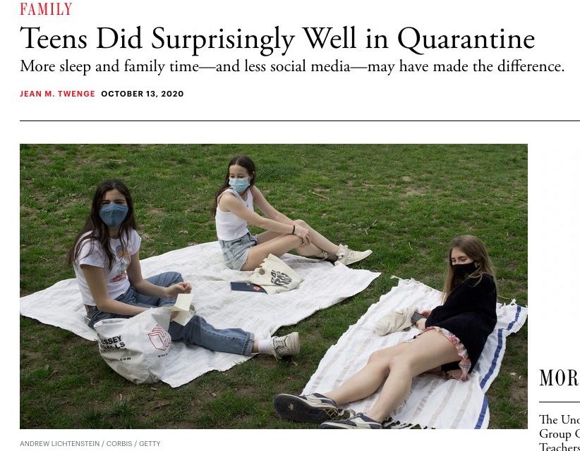 Teens Did Surprisingly Well in Quarantine