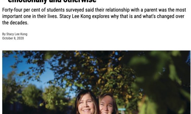 University students remain closely tied to their parents—emotionally and otherwise