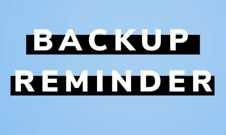 December – Back up Reminder